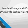 Janubiy Koreya va MDH davlatlarida standartlashtirish
