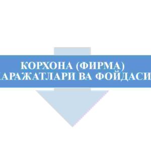 Korxona (firma) xarajatlari va foydasi