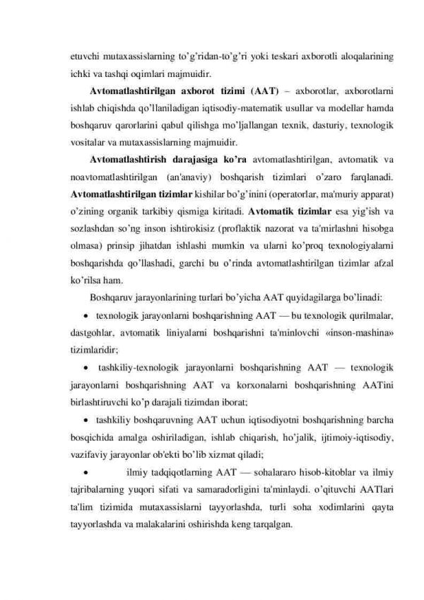 Avtomatlashtirilgan axborot tizimlari haqida umumiy tushunchalar - Image 3