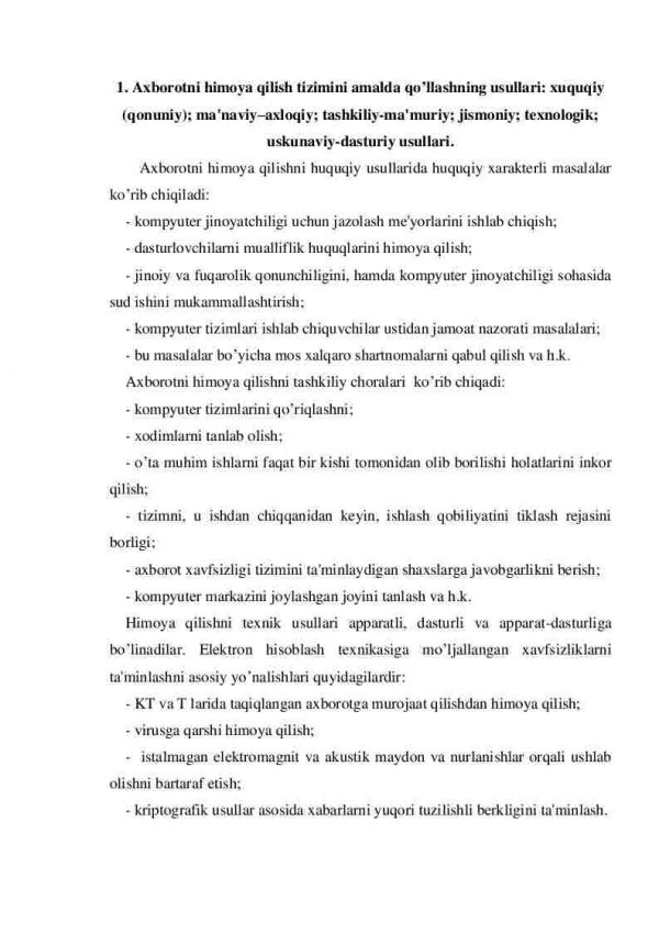 Axborotni himoya qilish tizimi - Image 2