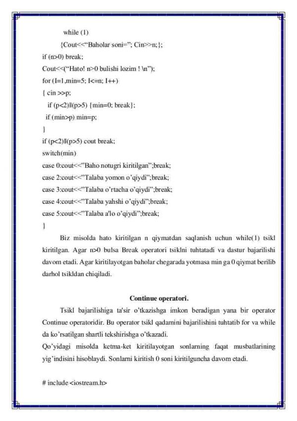 C++ dasturlash tilida GOTO o’tish operatori bilan ishlash texnalogiyasi - Image 3