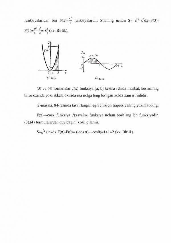 Egri chiziqli trapetsiyaning yuzi va integral - Image 3