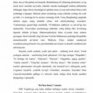 Odil Yoqubov hayoti va ijodi