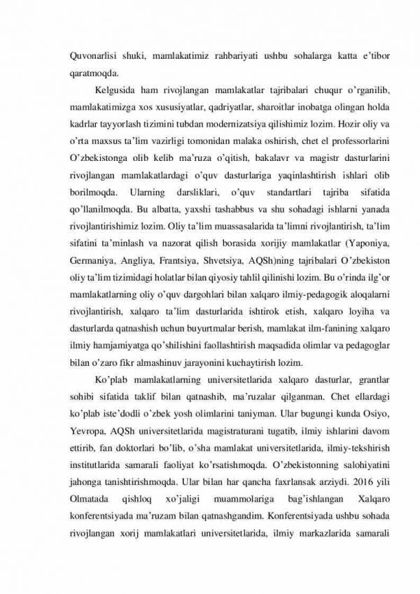 O'zbekiston Respublikasi milliy iqtisodiyoti uchun malakali kadrlar tayyorlanishida kuzatilayotgan muammolar - Image 4