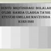Dunyo miqyosidagi bolalar o'limi hamda ularga ta'sir etuvchi omillar