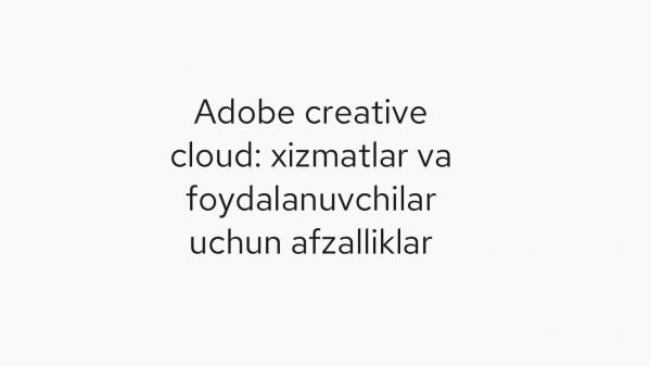 Adobe creative cloud