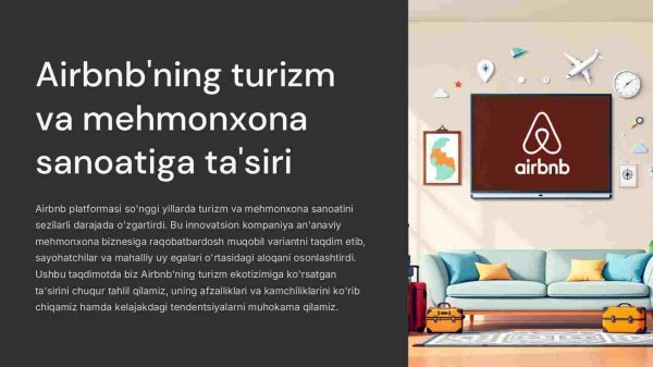 Airbnbning turizm va mehmonxona sanoatiga ta'siri