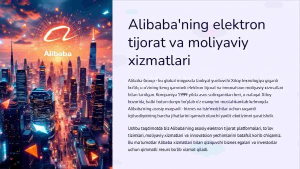 Alibabaning elektron tijorat va moliyaviy xizmatlari