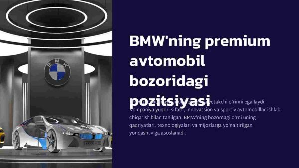 BMWning premium avtomobil bozoridagi pozitsiyasi