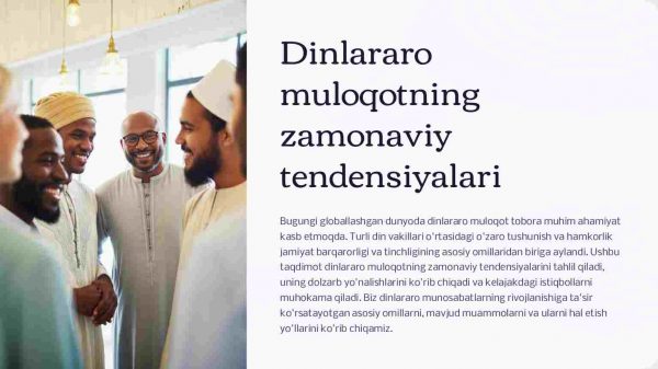 Dinlararo muloqotning zamonaviy tendensiyalari