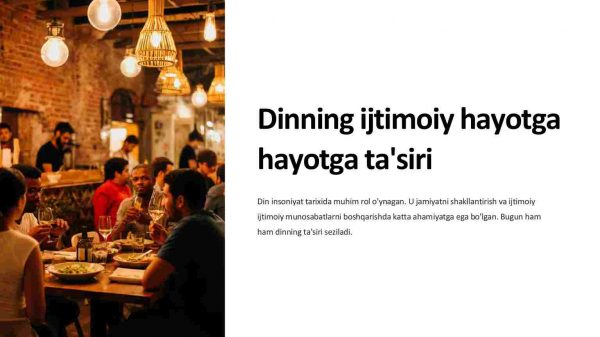 Dinning ijtimoiy hayotga ta'siri