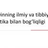 Dinning ilmiy va tibbiy etika bilan bog'liqligi
