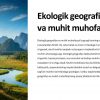Ekologik geografiya va muhit muhofazasi