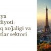 Fransiya iqtisodiyoti: qishloq xo'jaligi va xizmatlar sektori