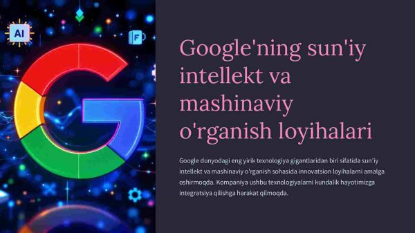 Googlening sun'iy intellekt va mashinaviy o'rganish loyihalari