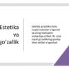 Go'zallik tushunchasi va estetik qarashlar - Image 2