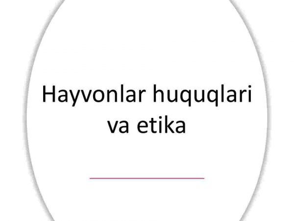 Hayvonlar huquqlari va etika