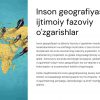 Inson geografiyasi va ijtimoiy fazoviy o'zgarishlar