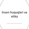 Inson huquqlari va etika