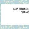 Inson tabiatining mohiyati