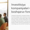 Investitsiya kompaniyalari va boshqaruv fondlari