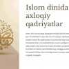 Islom dinida axloqiy qadriyatlar