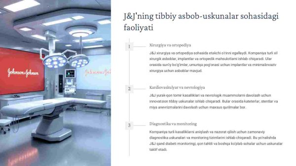 J&J'ning farmatsevtika va tibbiy asbob-uskunalar bozoridagi o'rni - Image 2