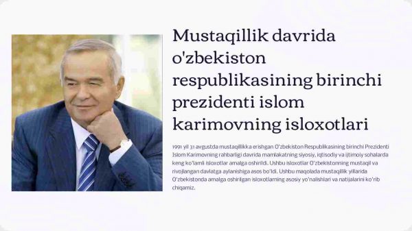 Mustaqillik davrida o'zbekiston