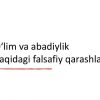 O'lim va abadiylik haqidagi falsafiy qarashlar