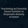 Oraclening ma'lumotlar bazasi tizimlari