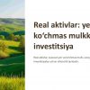 Real aktivlar: yer va ko'chmas mulkka investitsiya