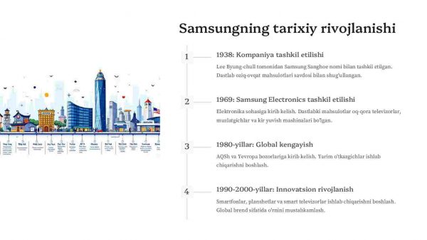 Samsungning global elektronika bozoridagi o'rni va rivojlanishi - Image 2