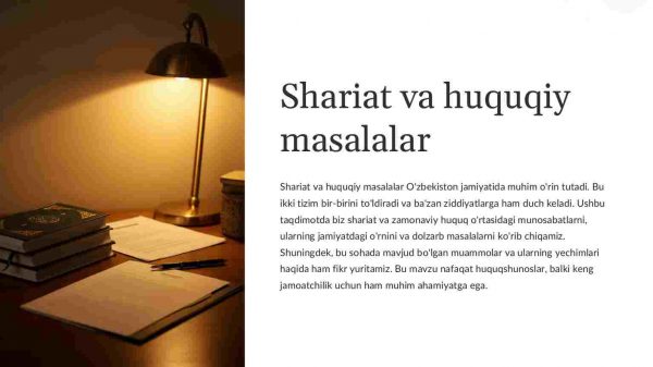 Shariat va huquqiy masalalar