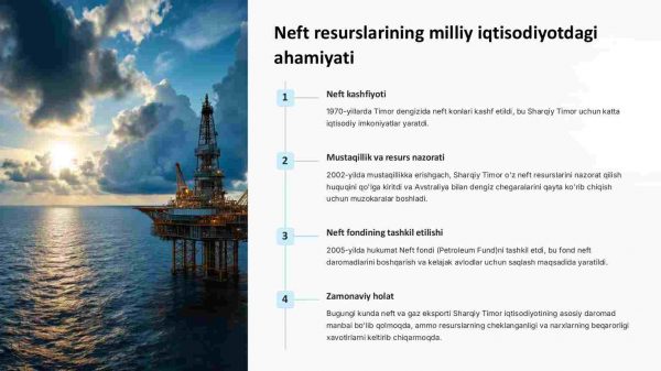 Sharqiy Timor iqtisodiyoti: neft resurslari va iqtisodiy rivojlanish - Image 2