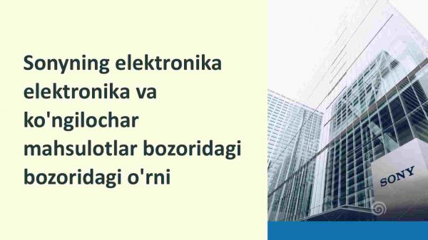 Sonyning elektronika va ko'ngilochar mahsulotlar bozoridagi o'rni