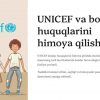 UNICEF va bolalar huquqlarini himoya qilish