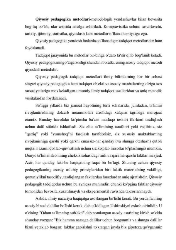 Qiyosiy pedagogik tadqiqotlarning dolzarb yo'nalishlari - Image 2