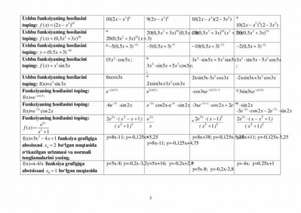 “Matematik tahlil” fanidan 2-kurs talabalari uchun testlar to'plami - Image 3