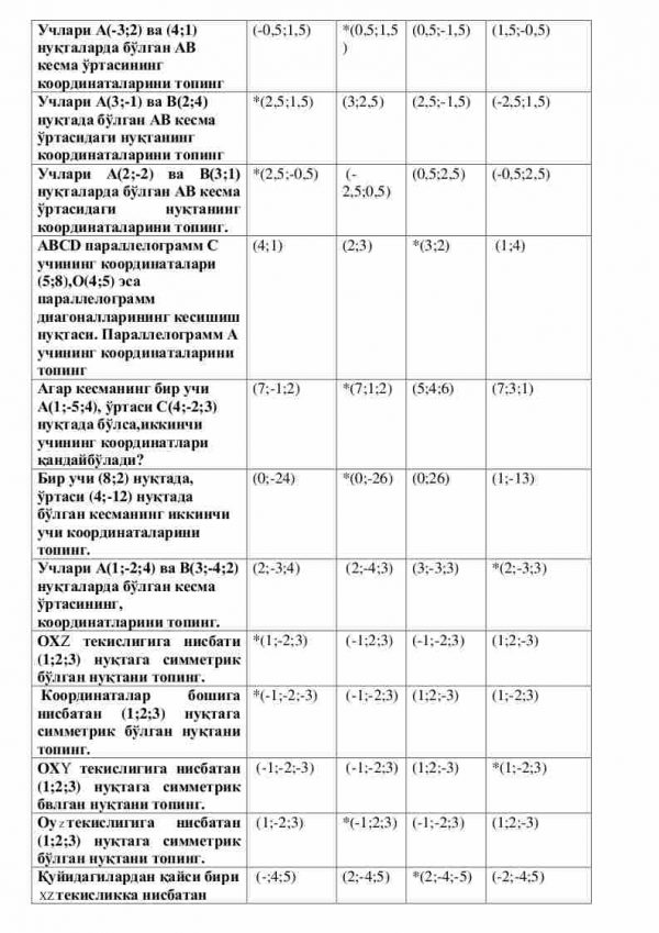 “Oliy matematika” fanidan 2-kurs talabalari uchun testlar to'plami - Image 2