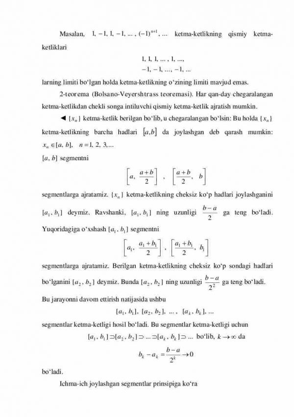 Fundamental ketma-ketliklar. Koshi teoremasi - Image 3
