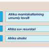 Afrika mamlakatlarining umumiy tavsifi va tabiiy demografik salohiyati - Image 2