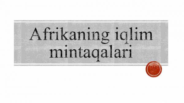 Afrikaning iqlim mintaqalari