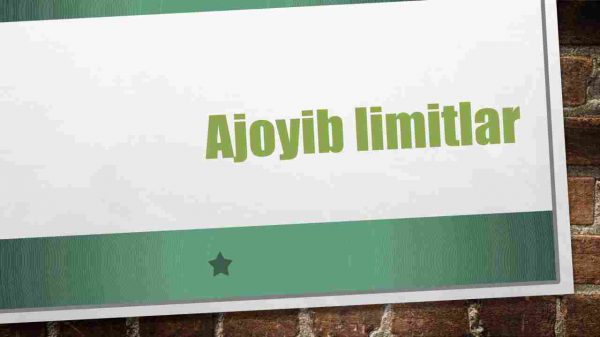 Ajoyib limitlar