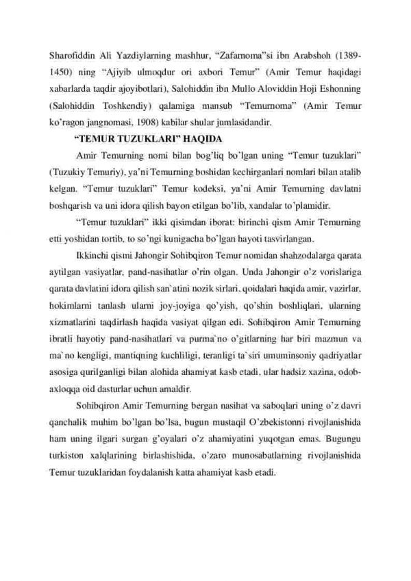 Amir Temur faoliyatining o'ziga xos xususiyatlari haqida - Image 3