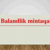 Balandlik mintaqalari