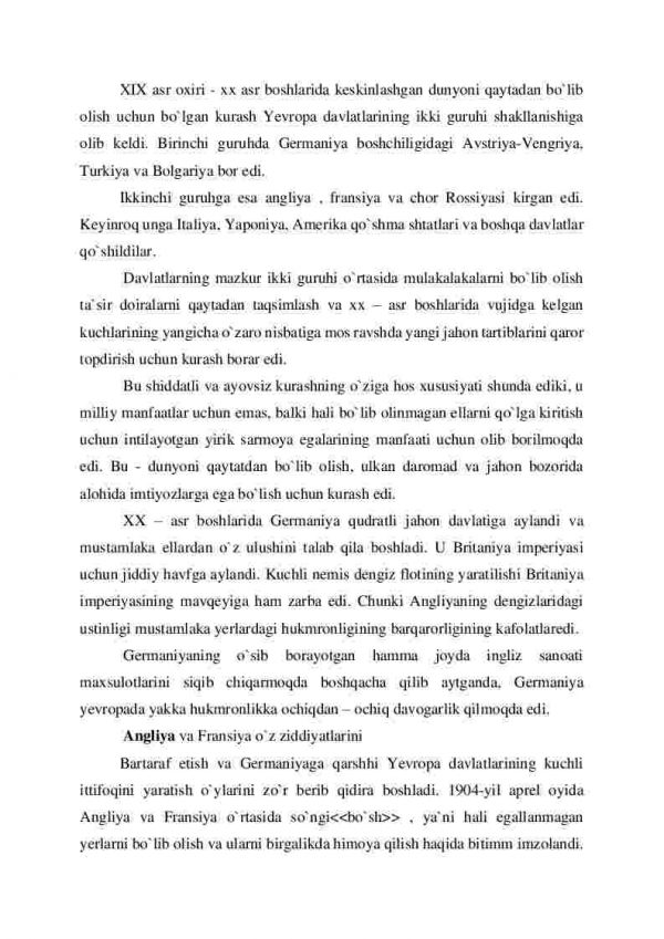Birinchi jahon urushi, uning borishi va jahon tarixidagi o'rni - Image 2