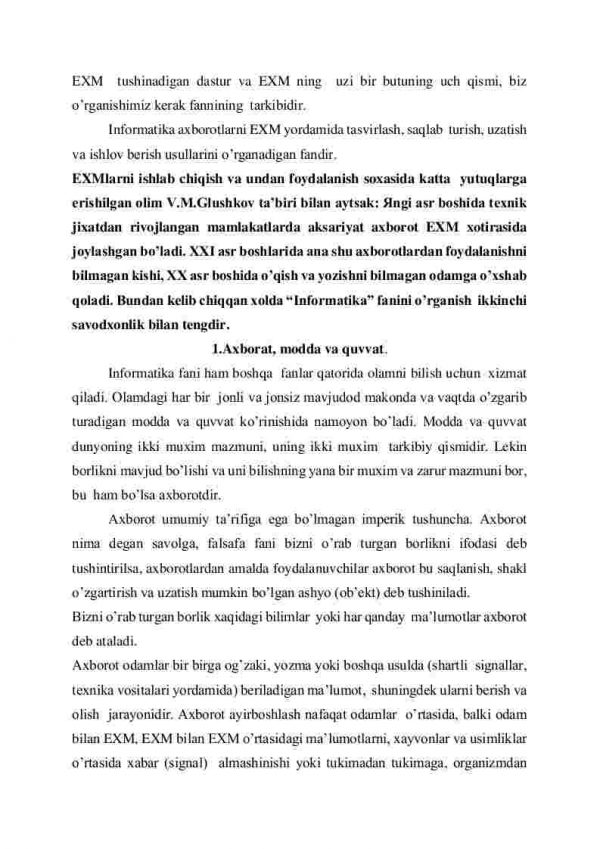 Informatika fani tarixi, uning tarkibiy qismlari. Elektron xisoblash mashinalari, uning tuzilishi va avlodlari xaqida tushincha berish. - Image 3