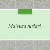 Ma'ruza turlari