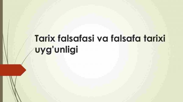 Tarix falsafasi va falsafa tarixi uyg'unligi