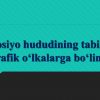 Yevrosiyo hududining tabiiy geografik o'lkalarga bo'linishi